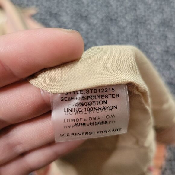 Sugar + Lips Women's Medium Striped V Neck Casual Chic Midi Dress - Picture 6 of 7